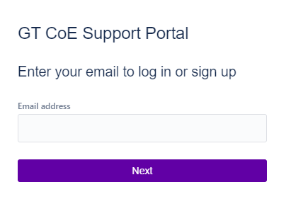 GT CoE Support Portal sign up.png