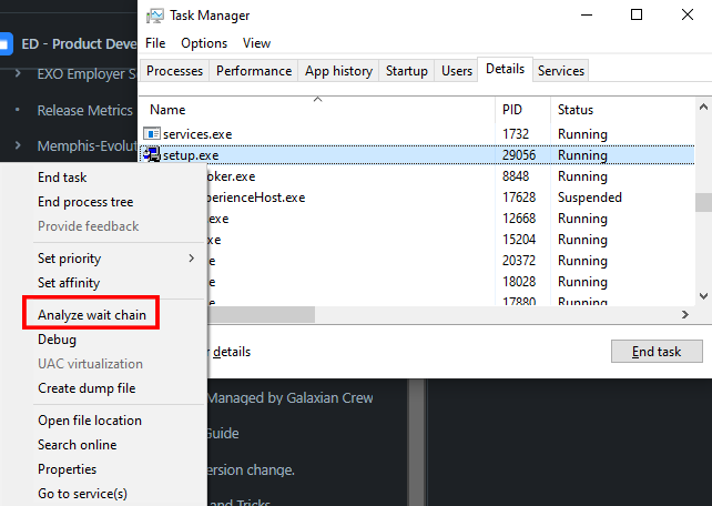 Installation stops after unzipping files