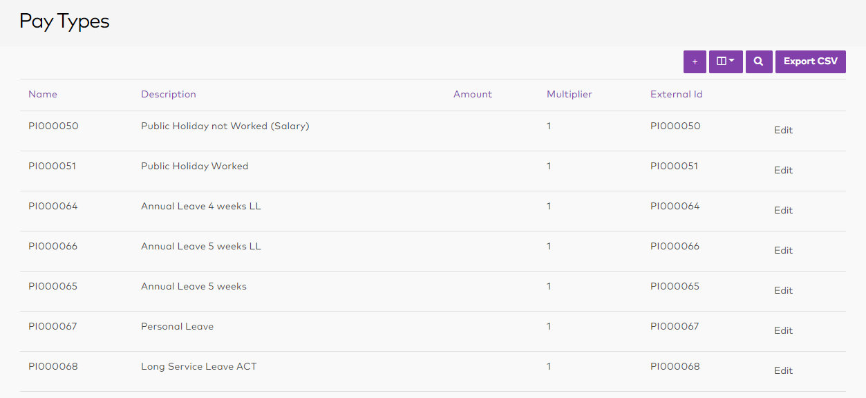 How to set up pay types