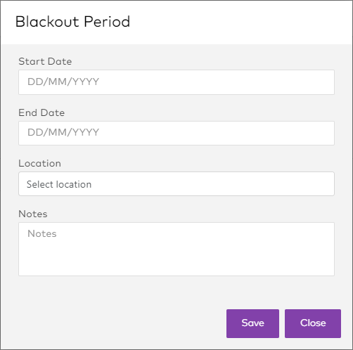 blackout period valentines day