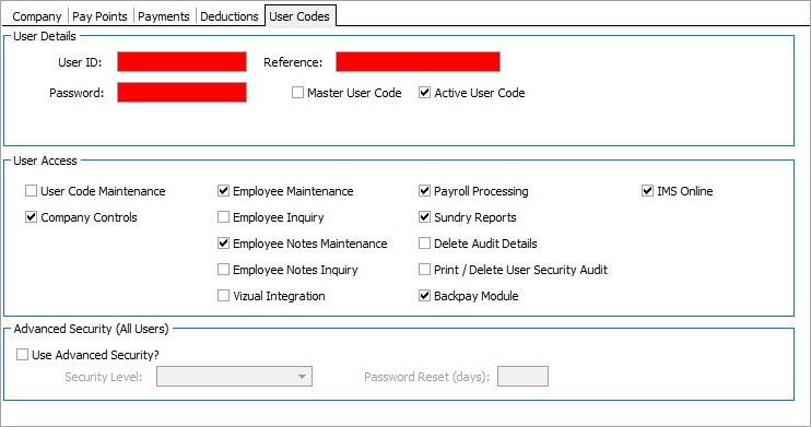 User security