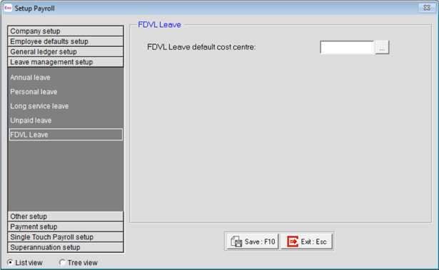 FDVL Leave Default Cost Centre.png